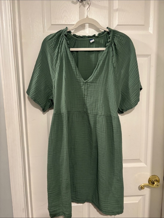 Old Navy Dresses & Skirts - Old Navy Sage Green Gauze Smock Dress